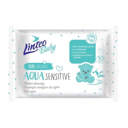 Linteo Baby AQUA Sensitive törlőkendő 10 db