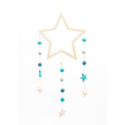 Gyapjú függő dekoráció - Star