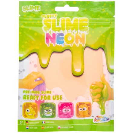 Neon színű puha slime, Narancssárga Grafix