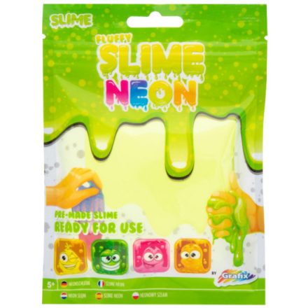 Neon színű puha slime, Sárga Grafix